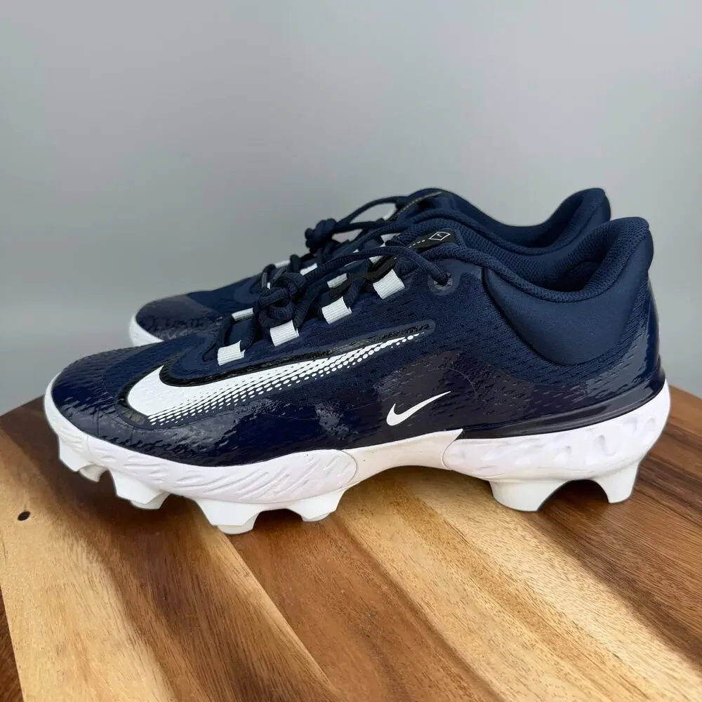Nike Alpha Huarache Elite 4 Baseball Cleats Navy Blue FN7221-401 Men's Size 12.5 - Picture 3 of 8